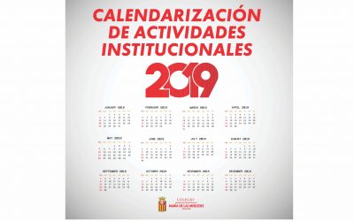 Calendarización  de actividades institucionales 2019